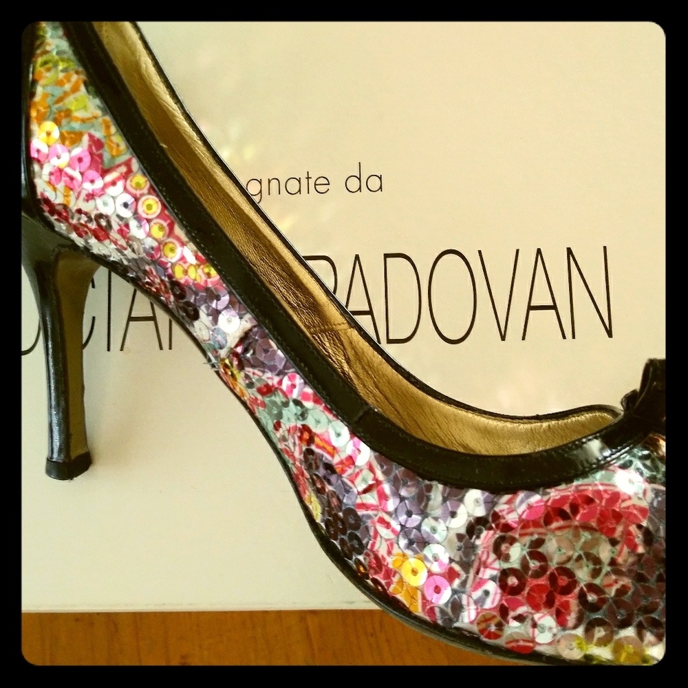 Luciano Padovan sequined heels